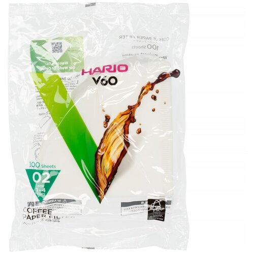 Hario Papirni filteri za kafu V60, 100 komada, Beli Slike