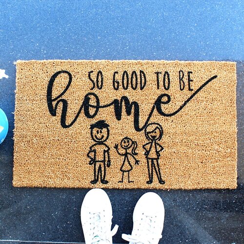 Aberto Design otirač Good To Be Home, 70x40 cm, Smeđi Slike