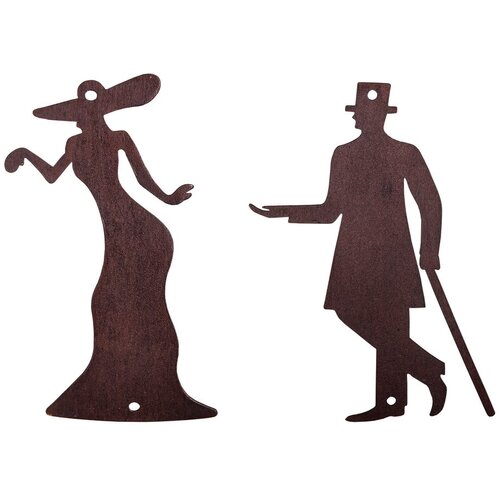 Antic Line Komplet 2 simbolov za strani&amp;scaron;če Toilette, vi&amp;scaron;ina 15 cm Slike