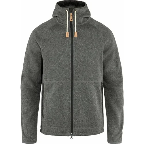 Fjällräven Majica s kapuljačom na otvorenom Övik Fleece Hoodie M Dark Grey XL