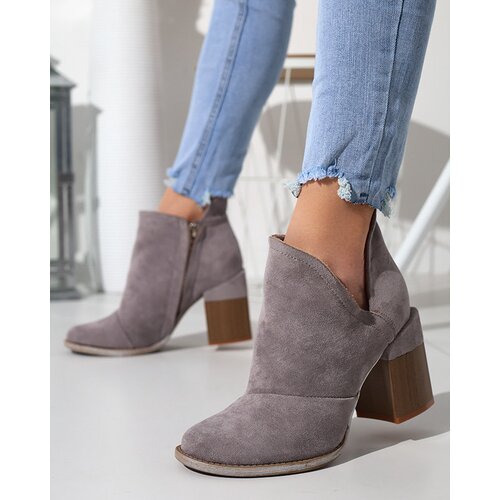Resti Gray women's ankle boots with Cintura cut-outs - Footwear Cene