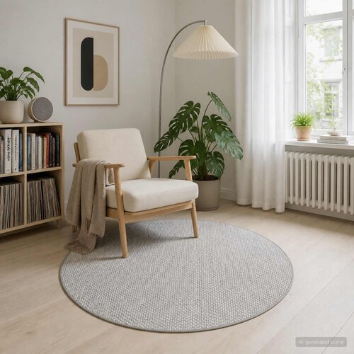  Tepih Siva Ø 120 cm 100% poliester 3 mm Mogu se prati Cene