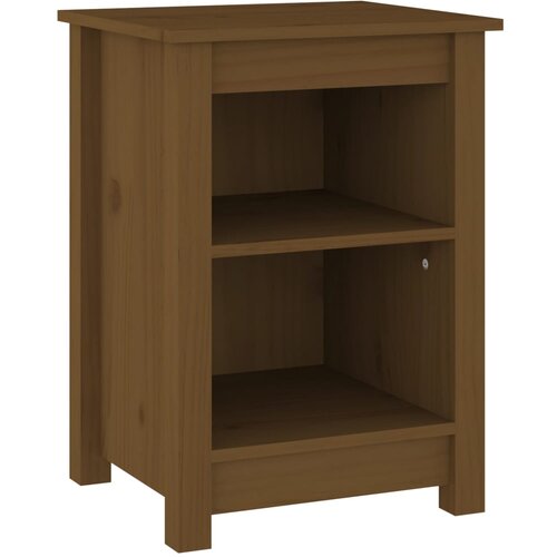 Maison Chic Nočna omarica - Nočna miza medeno rjava 40x35x55 cm trdna borovina, (21688909) Cene