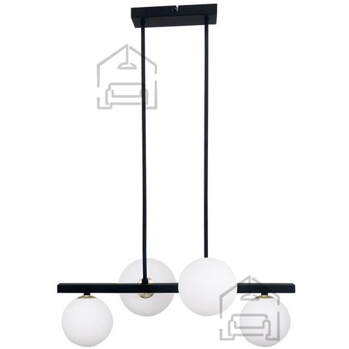Candellux luster/visilica-kama viseća lampa crna+zlatna 4X28W G9 bela abažur Slike