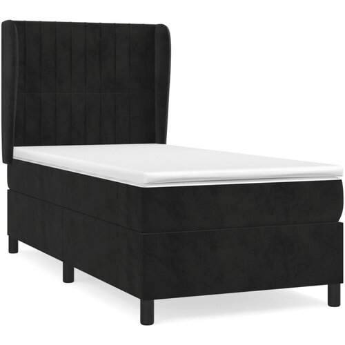 VidaXL Box spring postelja z vzmetnico črna 100x200 cm žamet, (20791614) Slike