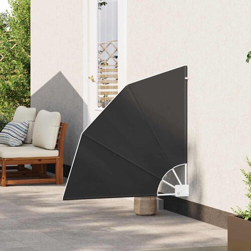  Zaslon za privatnost na balkonu 115 x 115 cm Poliester Antracit Slike