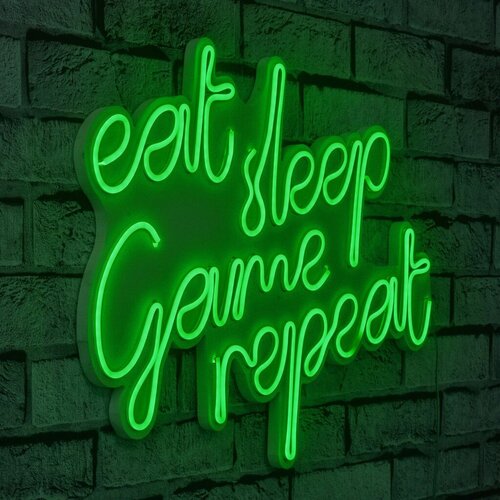 Wallity dekorativno led osvetljenje eat sleep game repeat, zeleno Cene