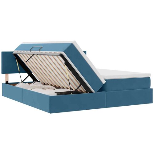  Krevet s od storage s madracem Tamno plava 100 x 200 cm - Tamno plava 200 x 200 cm Gladak dizajn Slike