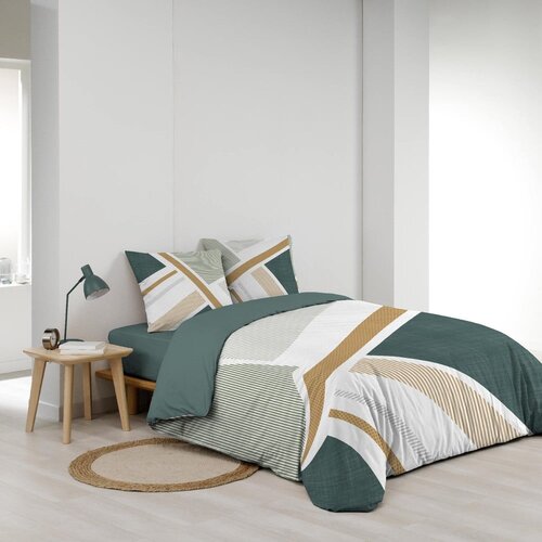 Douceur d int&amp;eacute;rieur Bela bombažna posteljnina za zakonsko posteljo/podalj&amp;scaron;ana 240x220 cm Zephyr &amp;ndash; Slike