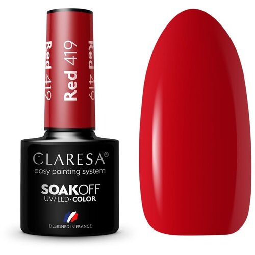 Claresa trajni lak za nokte uv/led red 419 5g Slike