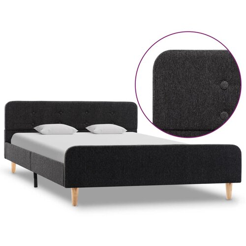 VidaXL Posteljni okvir temno sivo platno 120x200 cm Slike