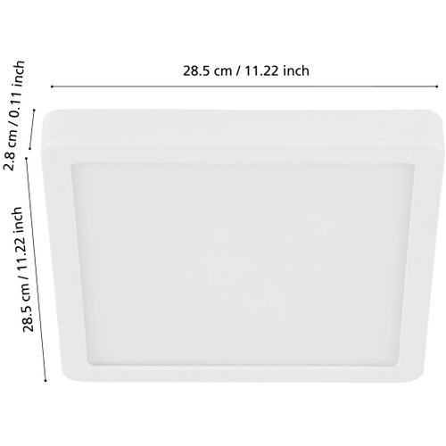 Eglo LED stropna svjetiljka FUEVA-Z (19,5 W, D x &amp;Scaron; x V: 28,5 x 28,5 x 2,8 cm) Slike