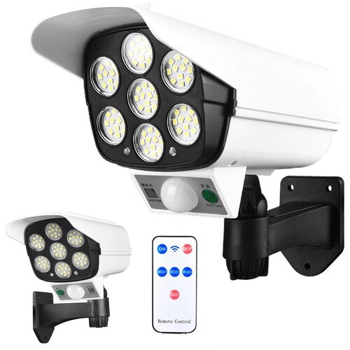  Solarna fake kamera bijela sa SMD LED lampom + senzor pokreta i kontroler Cijene