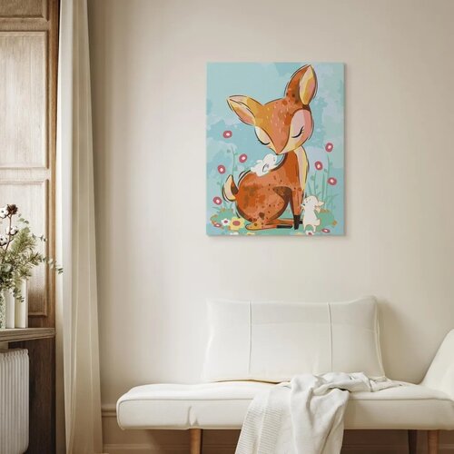  Slika za samostalno slikanje - Doe in the Meadow 40x50 Slike