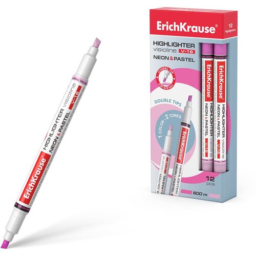 Erich Krause Označevalnik teksta Visioline V-16, roza neon+pastel 12 KOS, (20862048) Cene