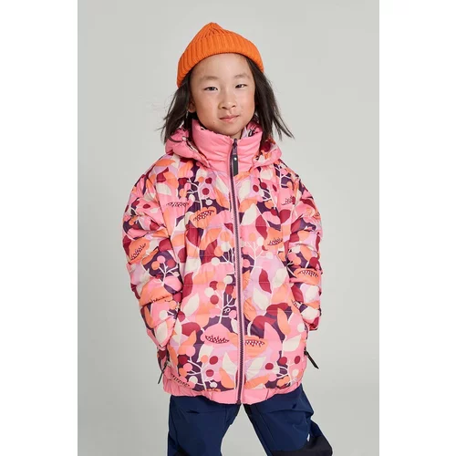 Reima Otroška dvostranska jakna Finnoo roza barva