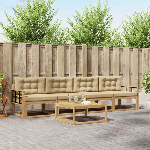  Set vanjskih sofa 4 kom. Bijela i bež Cijene