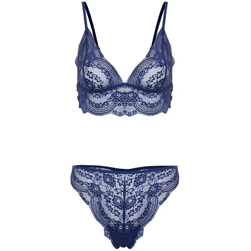 Trendyol Ženski set donjeg veša Thmss24Cc00030, Tamnoplavi Cene