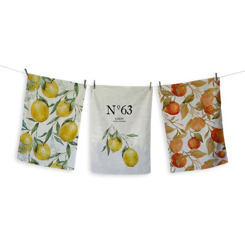 Madre Selva set od 3 kuhinjske krpe Lemons, 50 x 70 cm Cijene