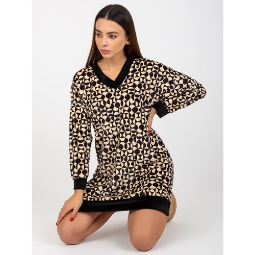 RUE PARIS Tunic-RP-TU-8189-3.66-black-beige Cene