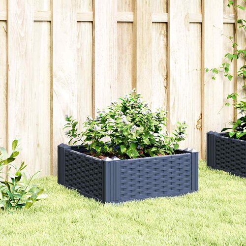  Vrtna sadilica s klinovima plava siva 42,5 x 42,5 x 28,5 cm PP Slike