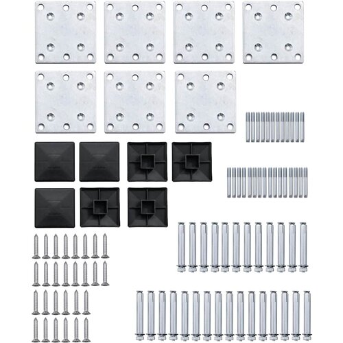  Set panela za ogradu WPC 1045 x 186 cm crni Slike