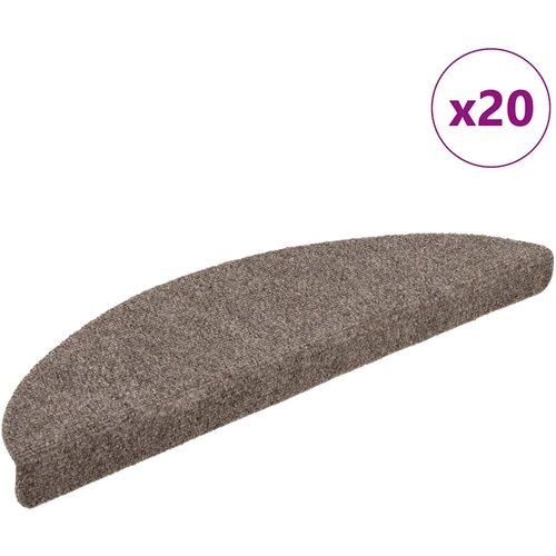  Prostirke za stepenice, samoljepljive, 20 kom. 56x17x3 cm, bež, poluokrugle Cene