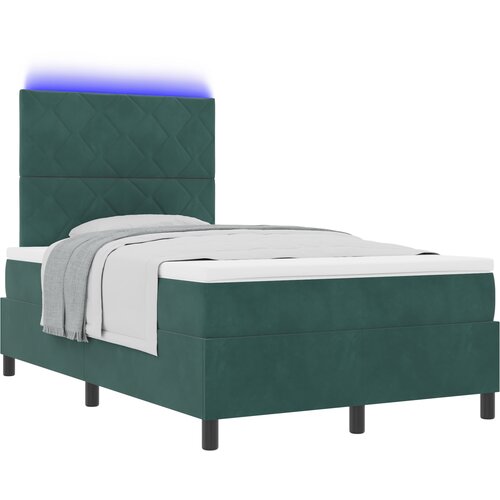vidaXL Box spring krevet Tamnozelena 120 x 190 cm Baršun Cijene