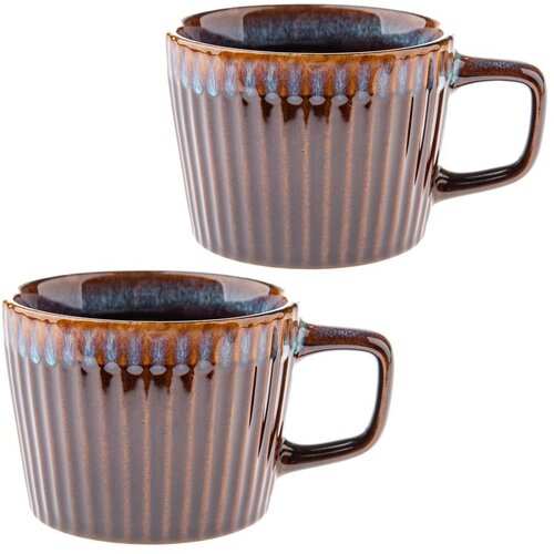 Dakls Plave/smeđe &scaron;alice u setu 2 kom za cappuccino od kamenine 190 ml Tone &ndash; Cijene