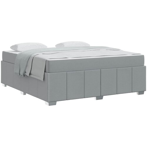  Krevetna konstrukcija Svijetlo siva 180 x 200 cm tkanina Slike