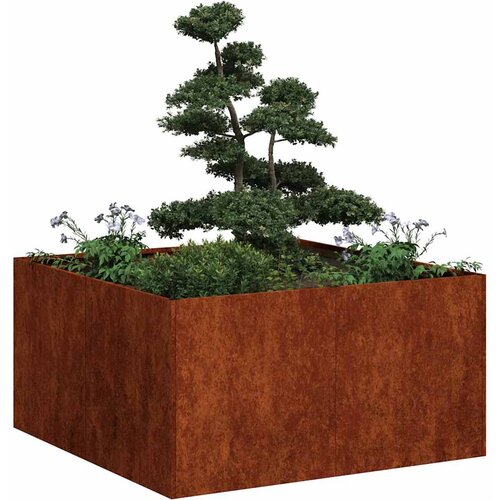  Sadilica boja hrđe 80x80x40 cm od pohabanog čelika Cijene