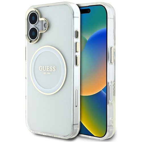 Guess OVITEK IML KOVINSKI BARVNI KROŽEK ZA MAGSAFE IPHONE 16 LOGO CLASSIC, (5000016371) Cene