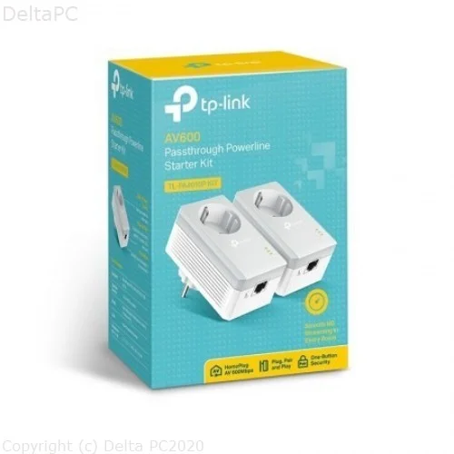 Tp-link TL-PA4010P KIT Powerline Adapter with AC Pass 600Mbps