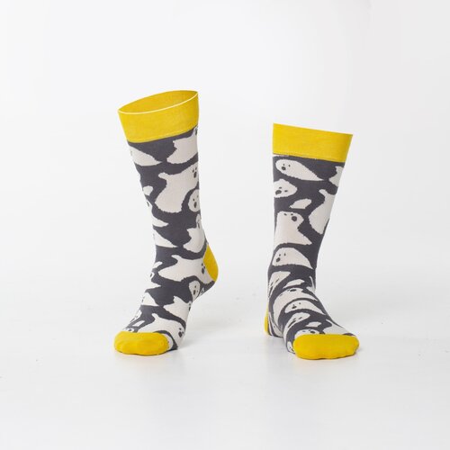 Fasardi Gray women's socks with ghosts Slike