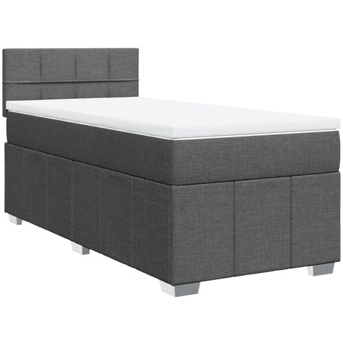 Maison Chic Box spring postelja - Vzmetna postelja z vzmetnico temno siva 80x200 cm blago SL24683, (21890735) Cene