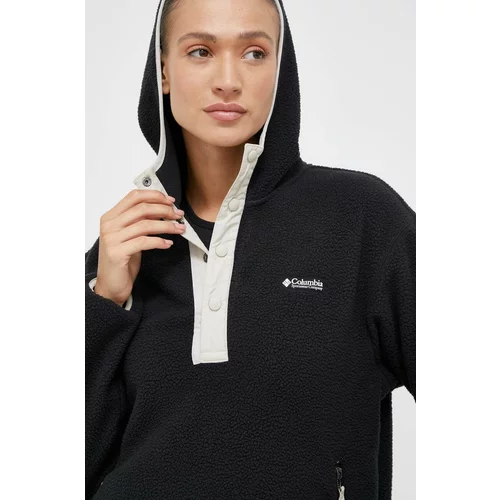 Columbia Športni pulover Helvetia Iconic Sister črna barva, s kapuco