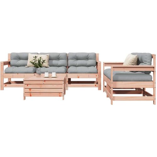  6-dijelni set vrtnih sofa od masivne duglazije Slike