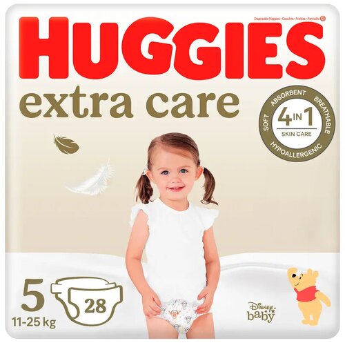 Huggies Extra Care Size 5 plenice za enkratno uporabo 11-25 kg 28 kos Slike
