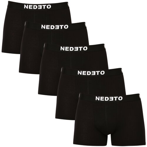Nedeto 5PACK men's boxers Nedeto black (5NDTB001-brand) Slike