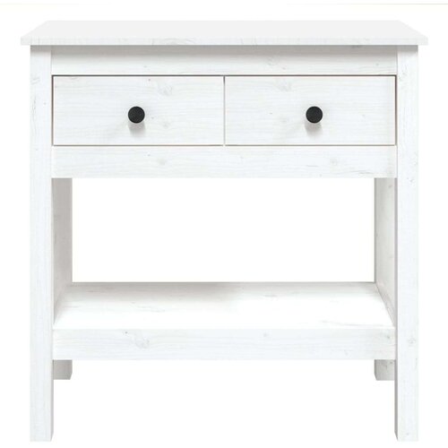  Konzolni stol bijeli 75 x 35 x 75 cm od masivne borovine Slike