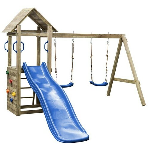 Swing King Otroški igralni stolp Maria (Do x Š x V: 300 x 235 x 210 cm, Tobogan modre barve) Cene