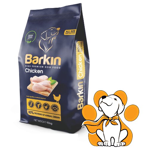 Barkin High Premium Chicken 15kg, Hrana Za Pse Sa Piletinom Slike