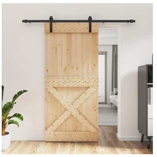 vidaXL Klizna vrata s priborom za montažu 95 x 210 cm masivna borovina Cijene