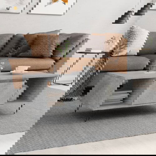 VidaXL Stolić za kavu boja betona 90x50x36 5 cm konstruirano drvo Slike