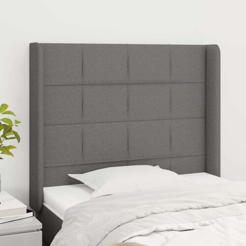  Uzglavlje s ušima tamnosivo 103x16x118/128 cm od tkanine Cijene