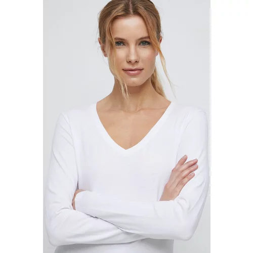 Medicine Majica z dolgimi rokavi ženski, bela barva