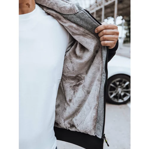 DStreet Men's insulated sweatshirt with print, black
