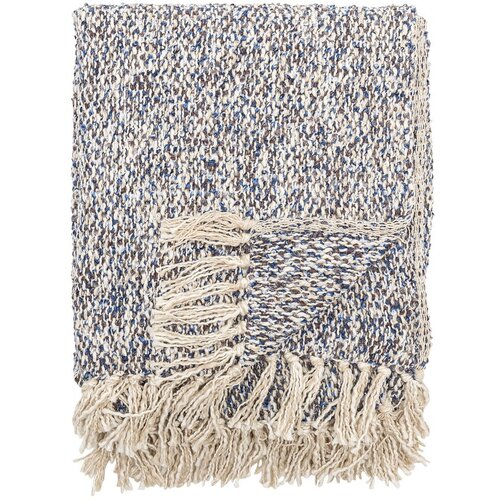 Bloomingville Prljavo plava deka od mje&amp;scaron;avine lana 130x160 cm Ocean &amp;ndash; Slike