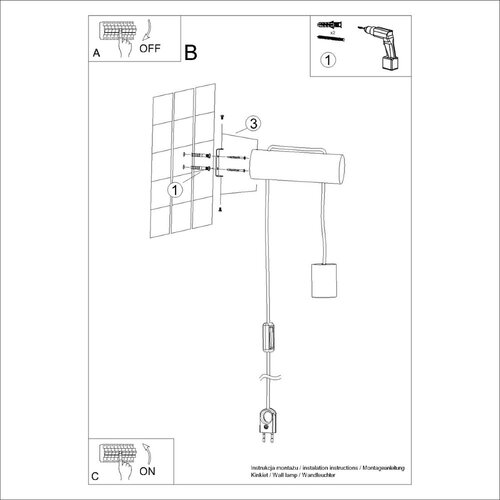 Nice Lamps Zidna lampa u prirodnoj boji Arcadia &amp;ndash; Slike