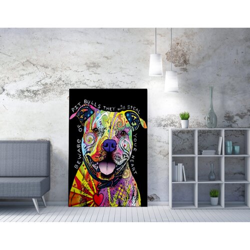  Slika pit bul 50x70cm Cene